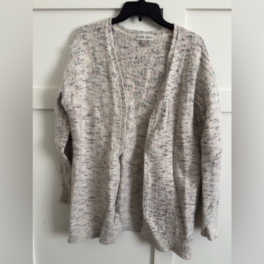 Knox Rose Women's Cream and Gray Cardigan